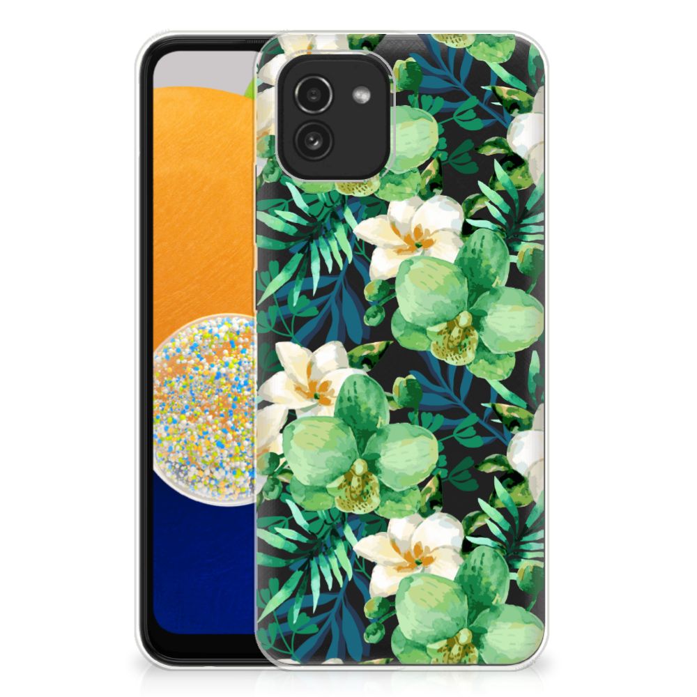 Samsung Galaxy A03 TPU Case Orchidee Groen B2C Telecom