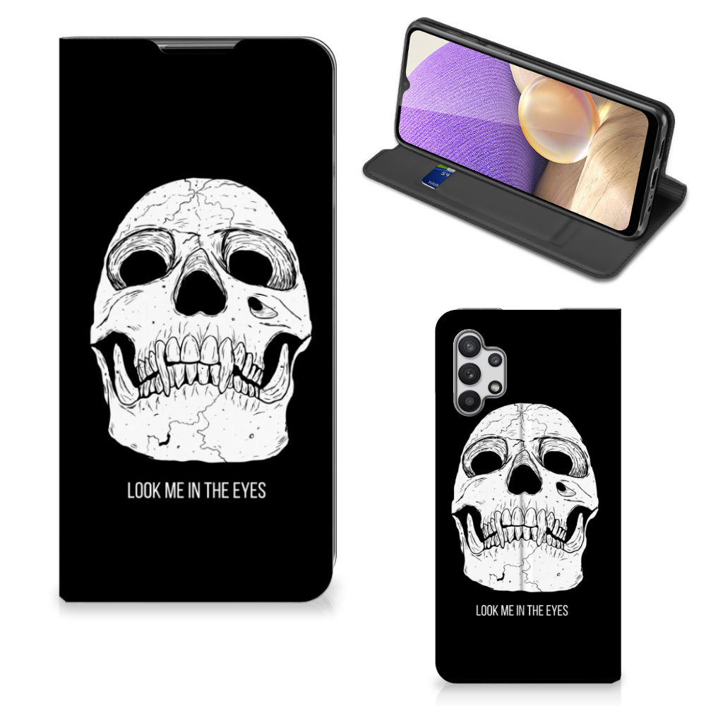 Mobiel BookCase Samsung Galaxy A32 5G Skull Eyes - B2C Telecom