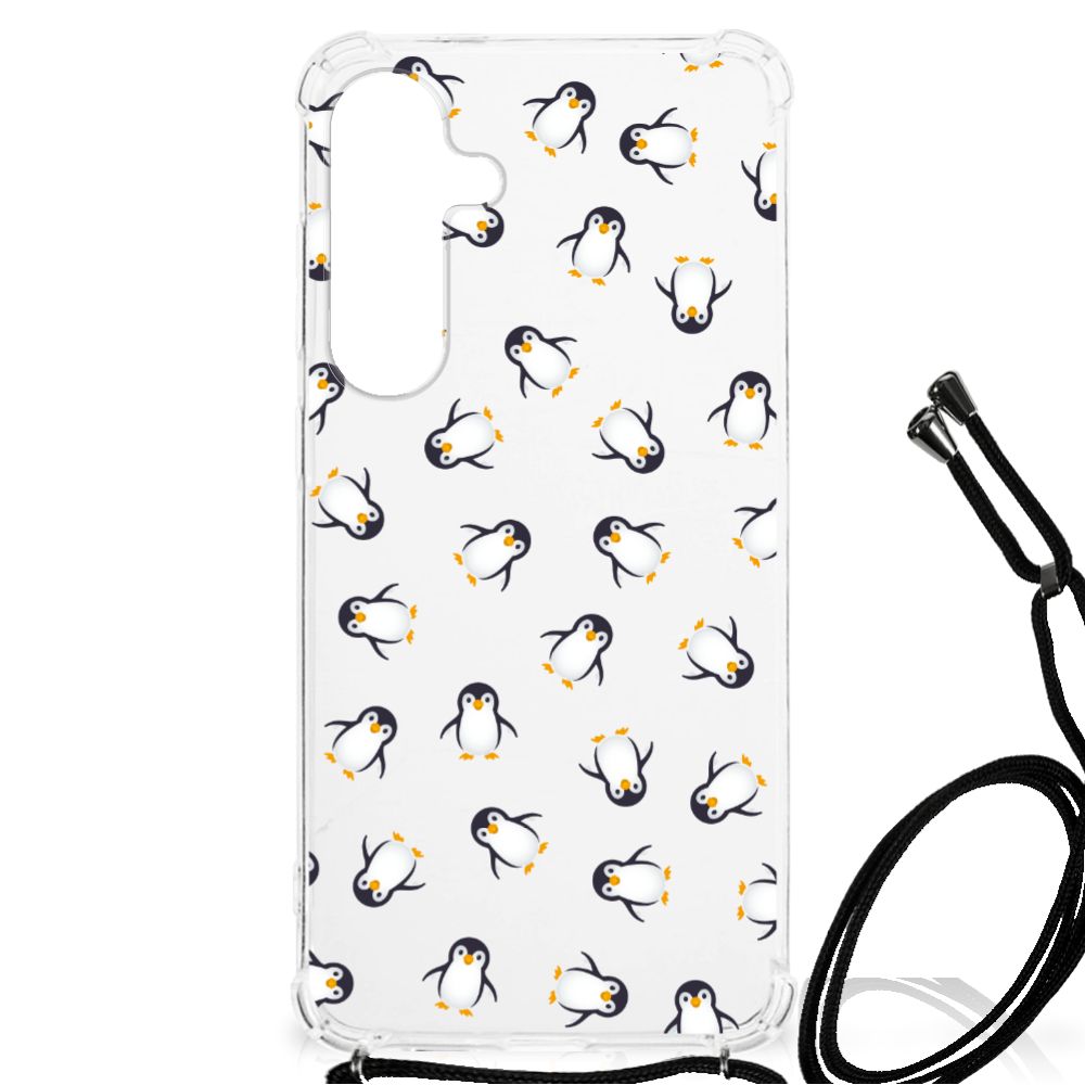 Doorzichtige Silicone Hoesje voor Samsung Galaxy S24 Plus Pinguïn