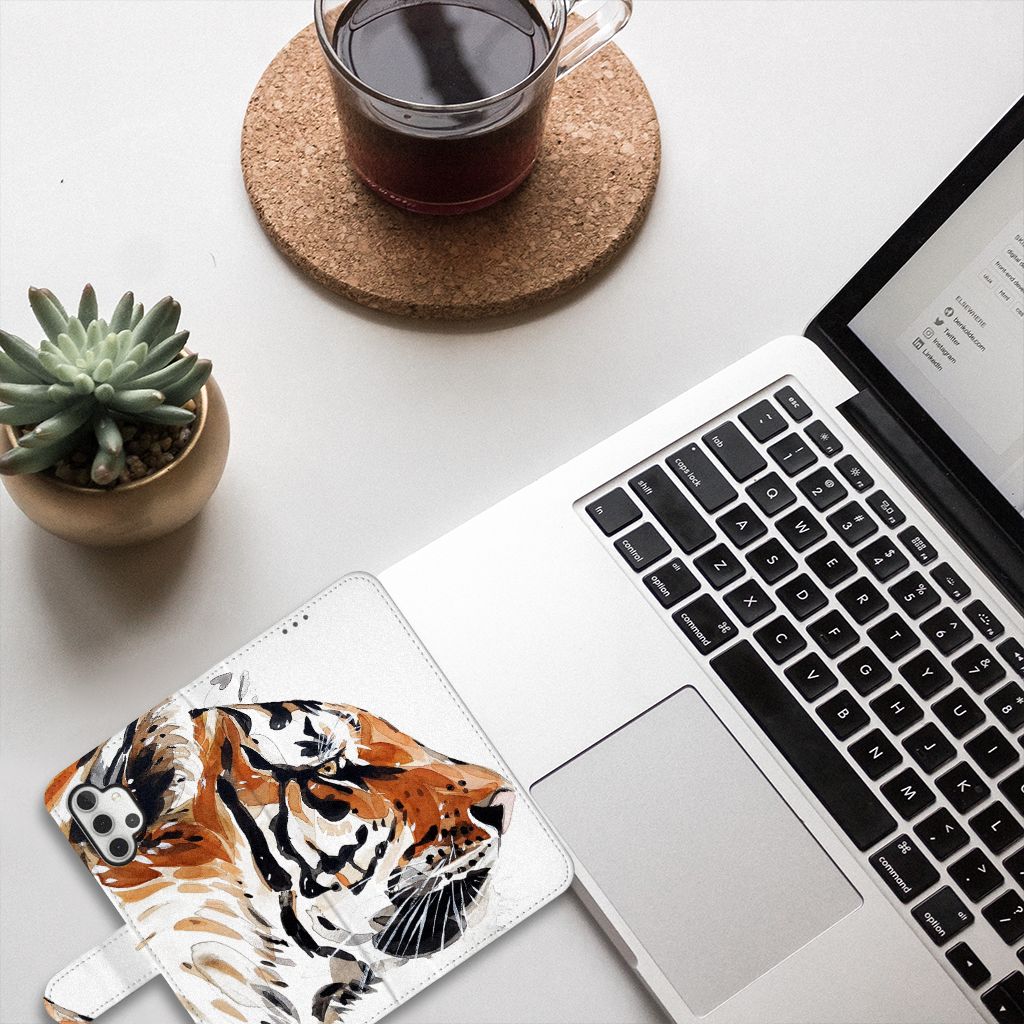 Hoesje Samsung Galaxy A32 5G Watercolor Tiger
