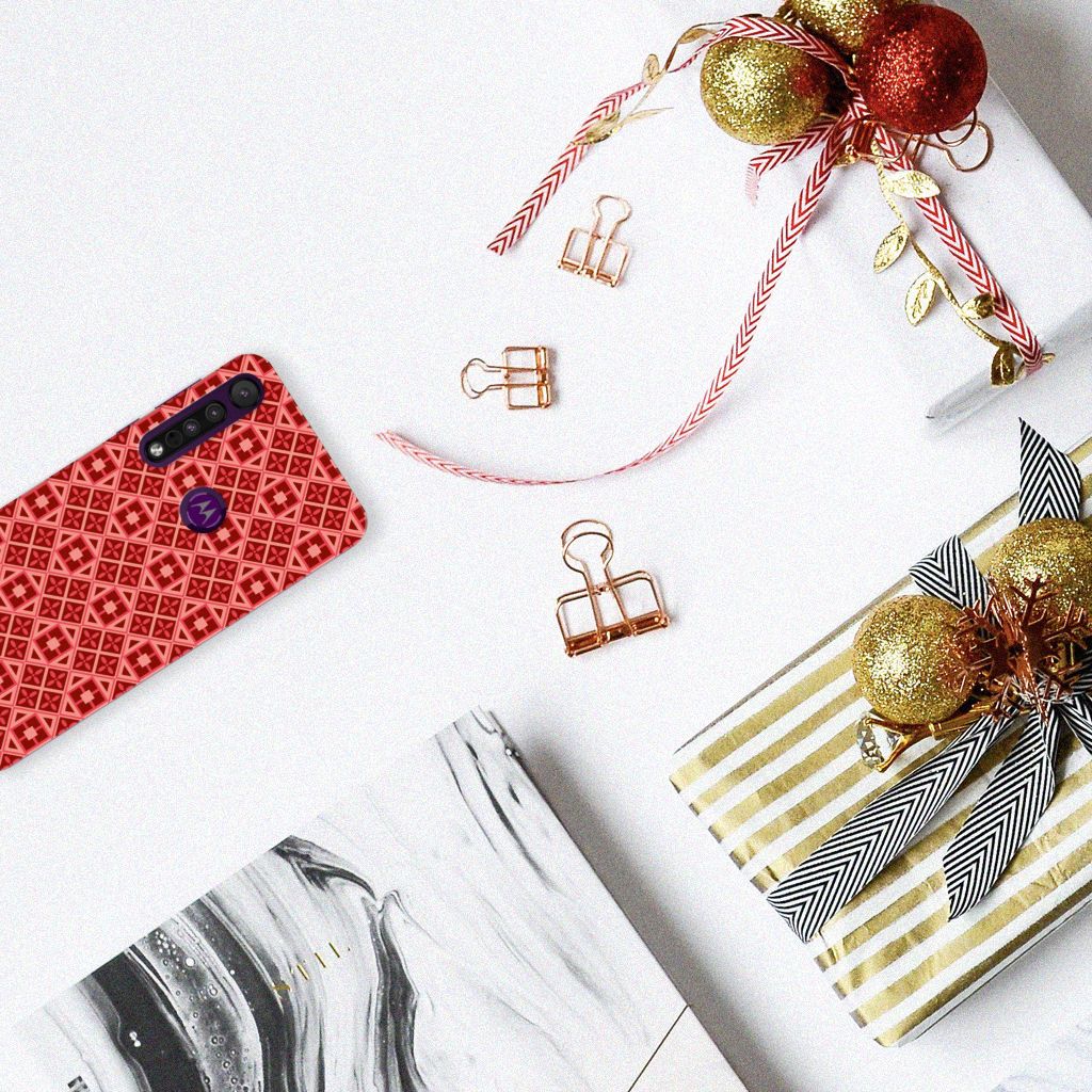 Motorola One Macro TPU bumper Batik Rood B2C Telecom