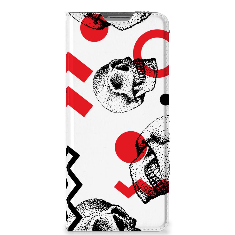 Mobiel BookCase OPPO Find X5 Skull Red - B2C Telecom