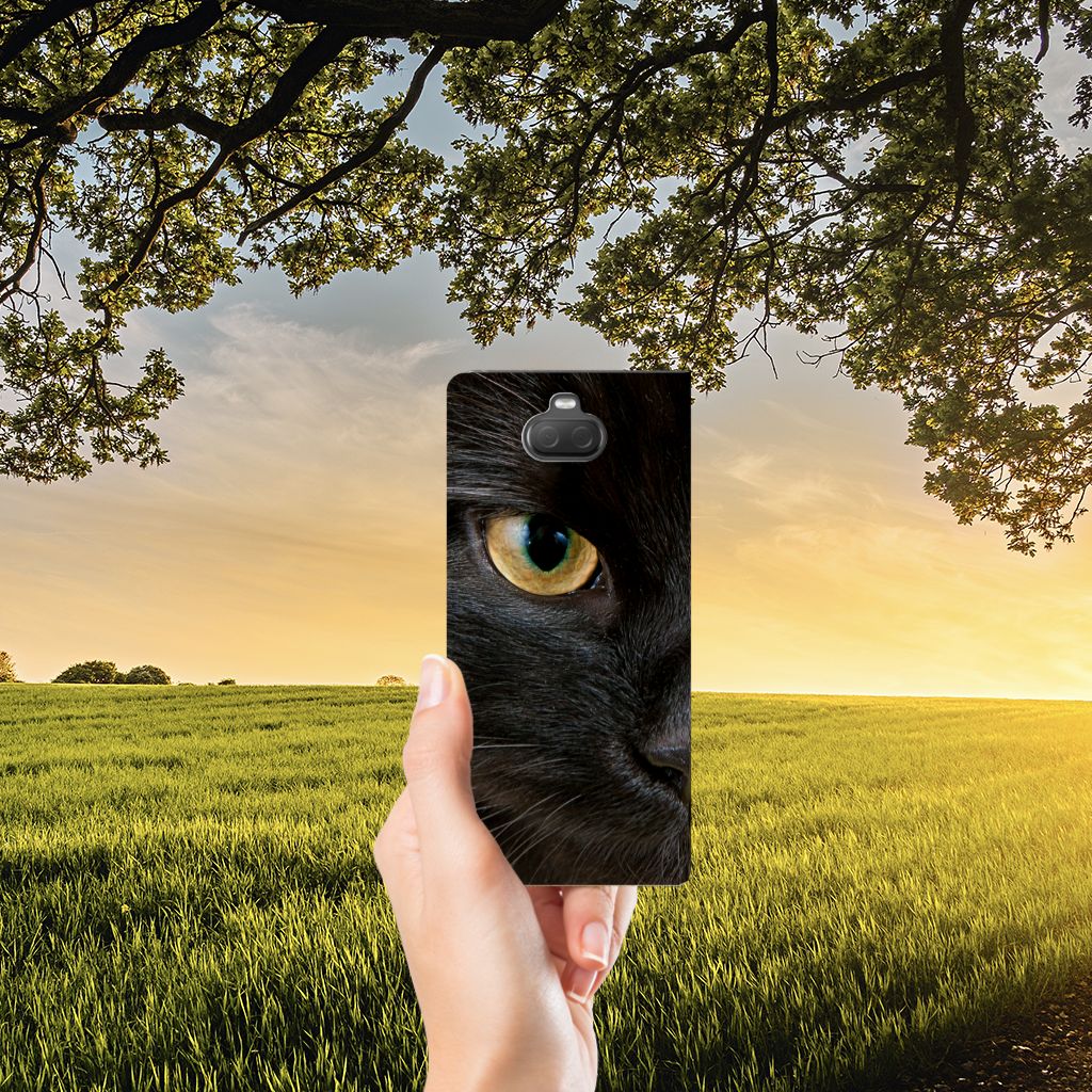 Sony Xperia 10 Plus Hoesje maken Zwarte Kat