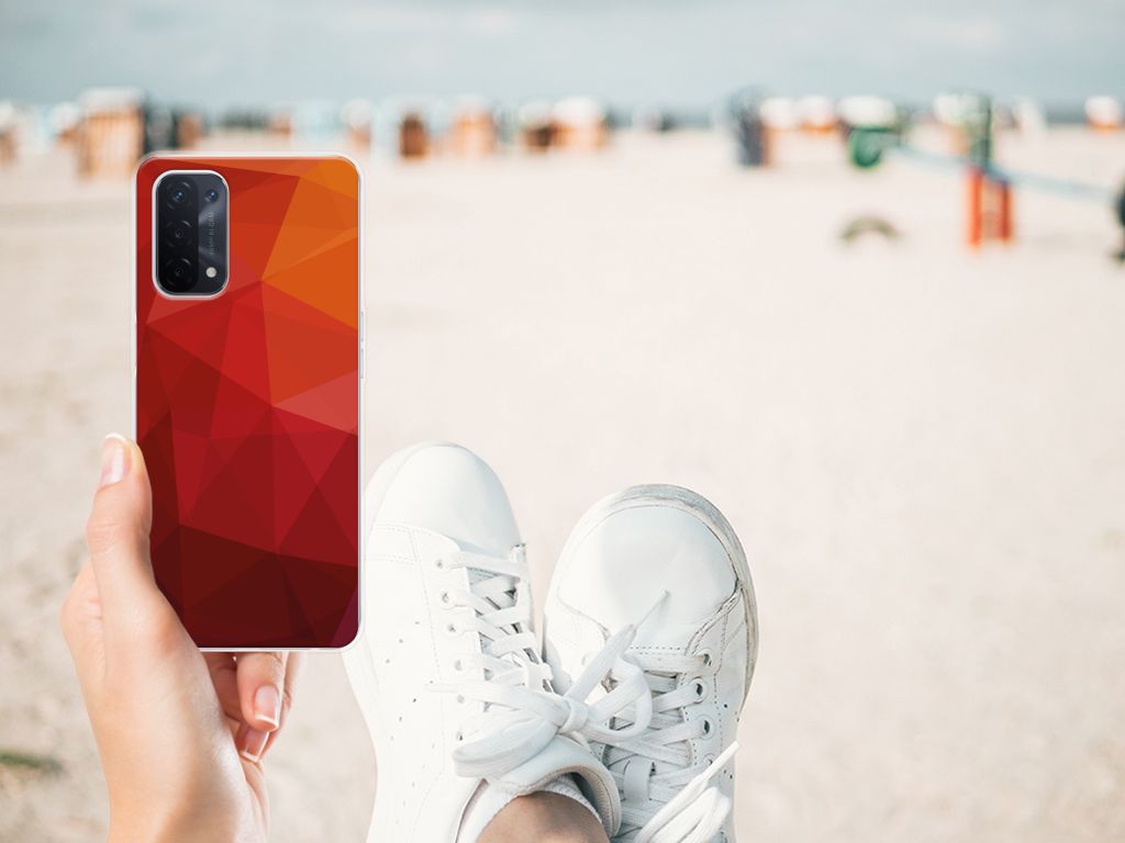 TPU Hoesje voor OPPO A93 5G Polygon Red B2C Telecom