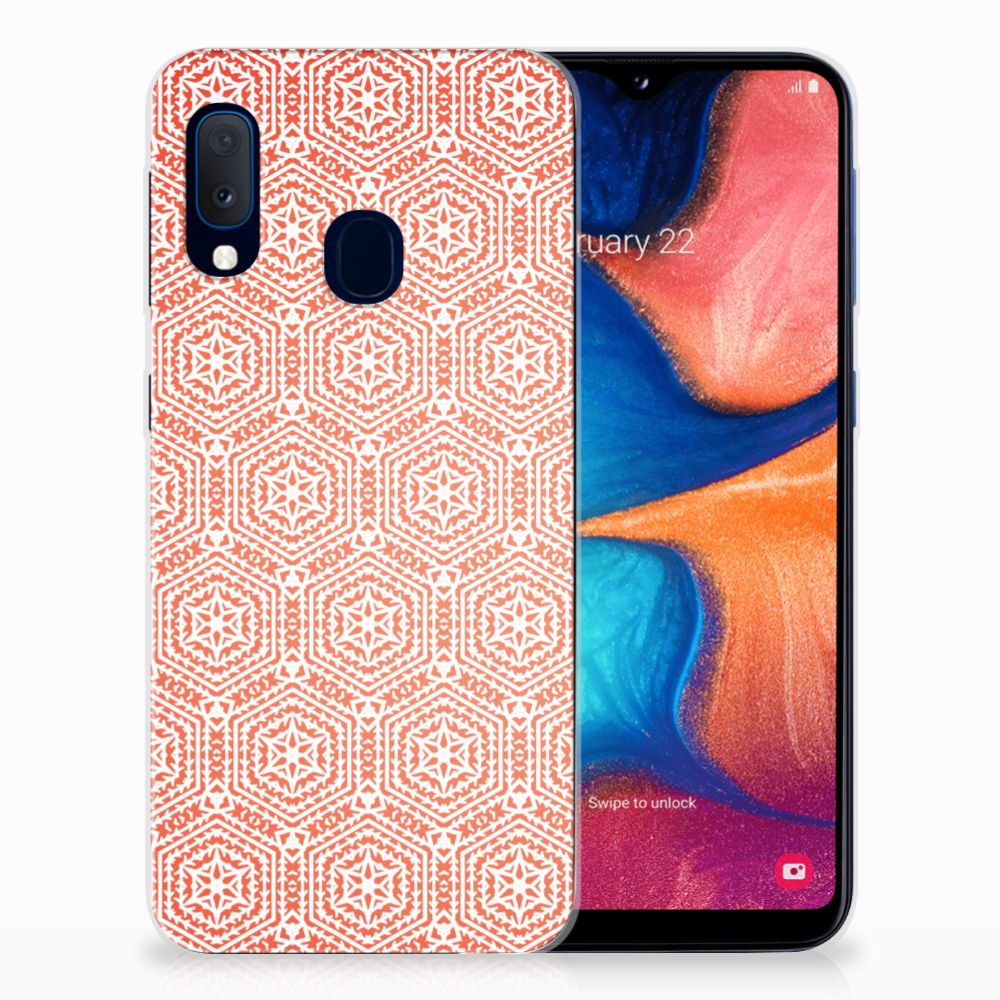 Samsung Galaxy A20e TPU bumper Pattern Orange