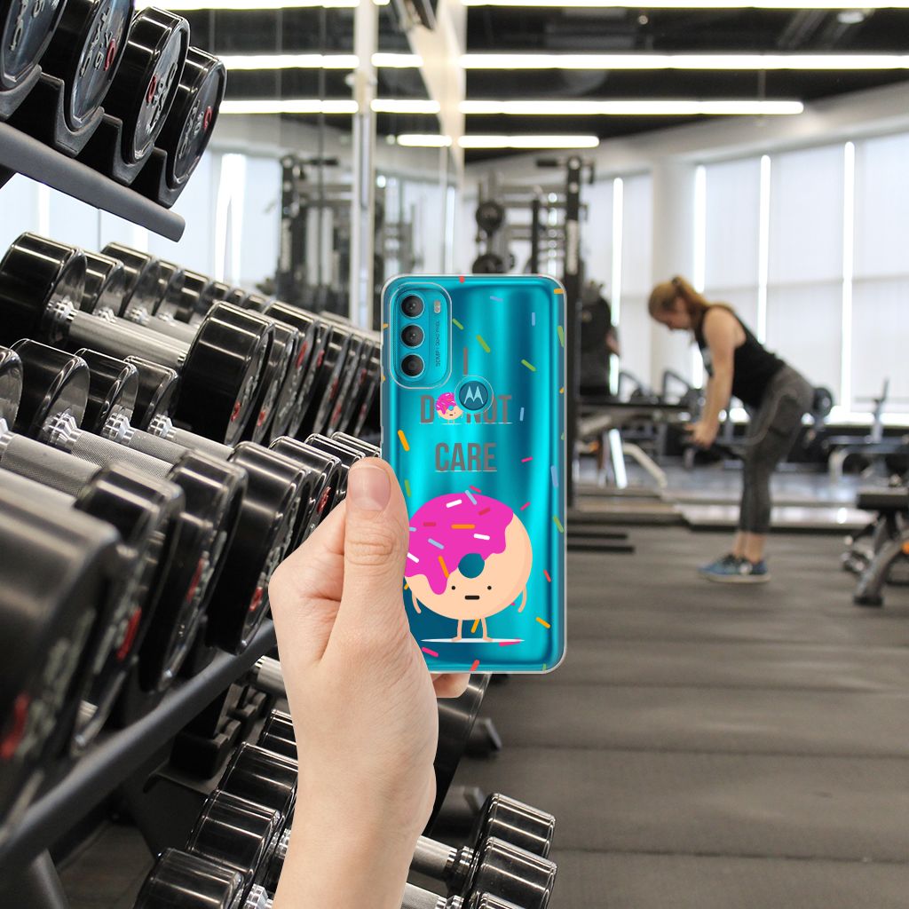 Motorola Moto G71 5G Siliconen Case Donut Roze B2C Telecom