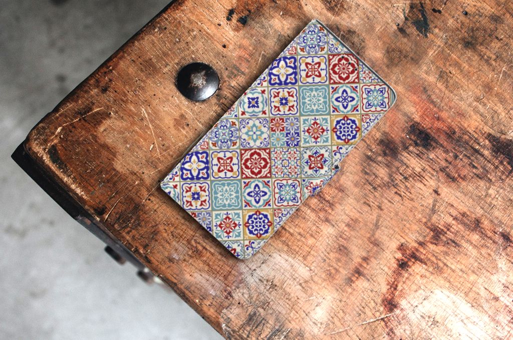 Samsung Xcover Pro Bookcase Tiles Color