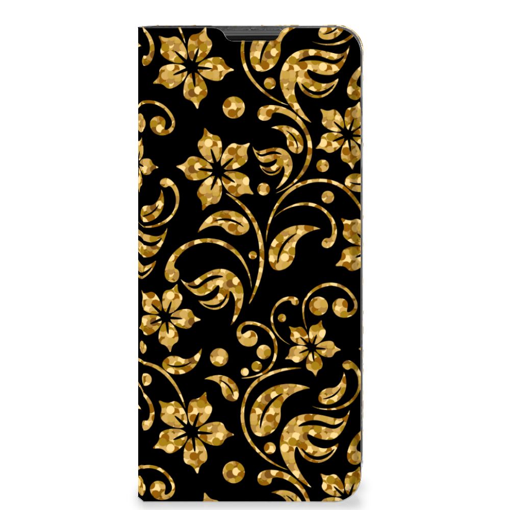 Motorola Moto G51 5G Smart Cover Gouden Bloemen - B2C Telecom
