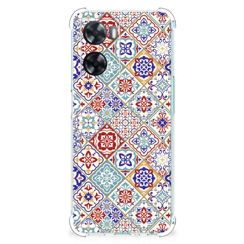 OPPO A57 | A57s | A77 4G Anti-Shock Hoesje Tiles Color B2C Telecom