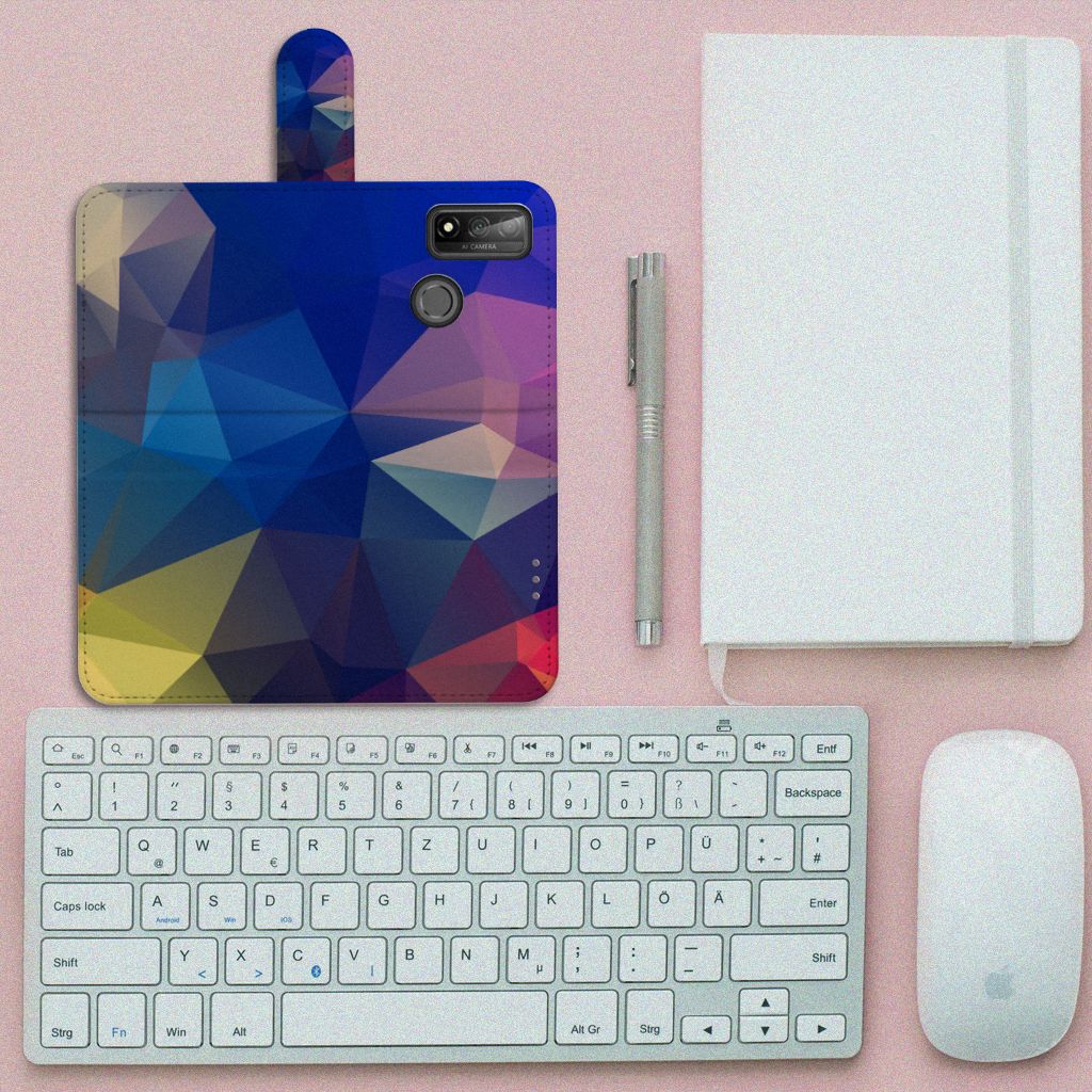 Huawei P Smart 2020 Book Case Polygon Dark