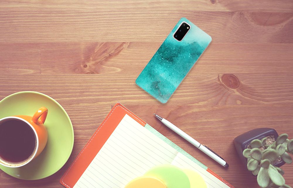 Hoesje maken Samsung Galaxy S20 Painting Blue B2C Telecom