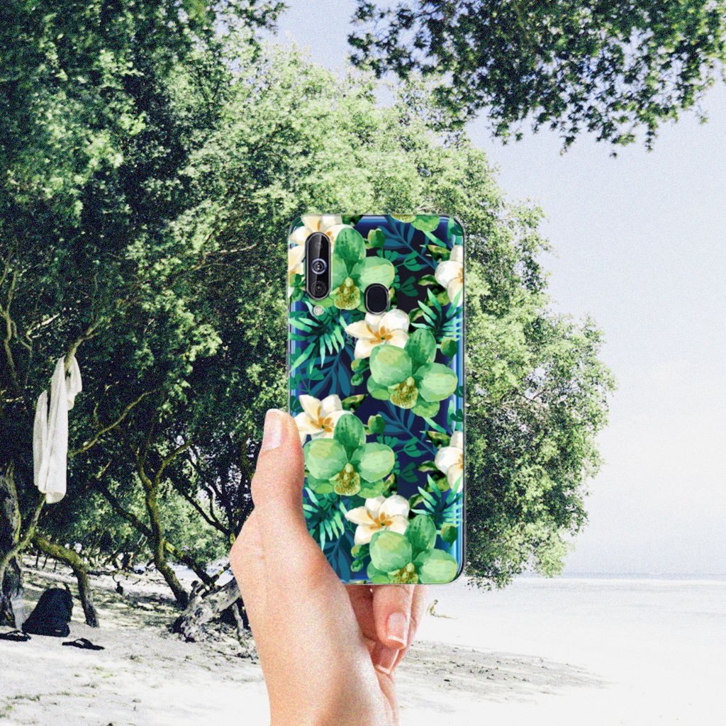 Samsung Galaxy A60 TPU Case Orchidee Groen
