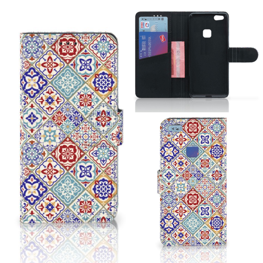 Huawei P10 Lite Bookcase Tiles Color
