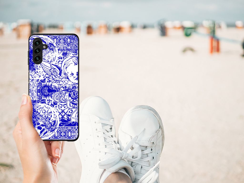 Telefoonhoesje Samsung Galaxy A13 5G | A04s Angel Skull Blauw B2C Telecom