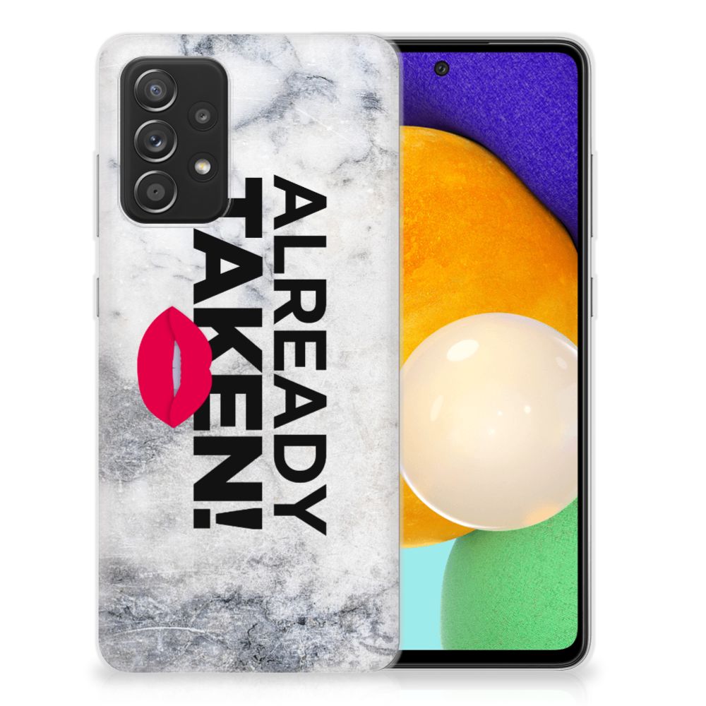 Samsung Galaxy A52 (5G/4G) Siliconen hoesje met naam Already Taken White
