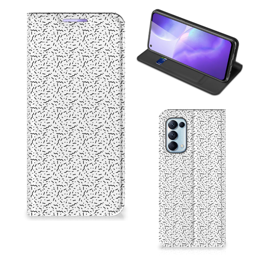 OPPO Find X3 Lite Hoesje met Magneet Stripes Dots - B2C Telecom