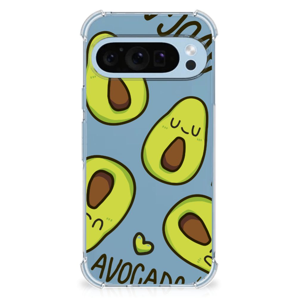 Google Pixel 9 | 9 Pro Stevig Bumper Hoesje Avocado Singing