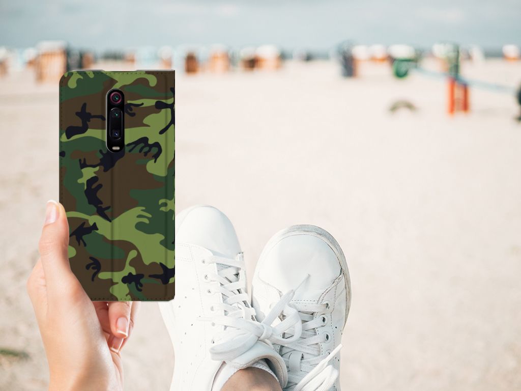 Xiaomi Mi 9T Pro Hoesje met Magneet Army Dark - B2C Telecom