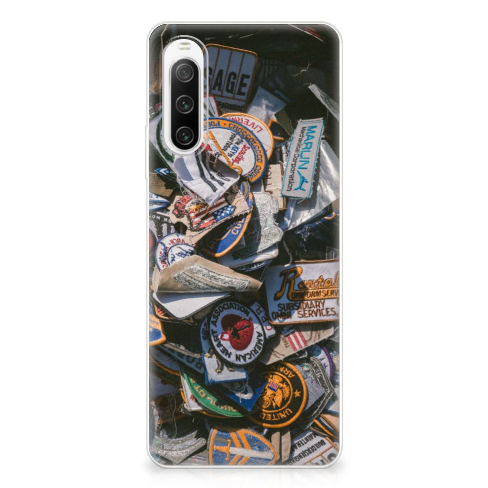 Sony Xperia 10 IV Siliconen Hoesje met foto Badges B2C Telecom