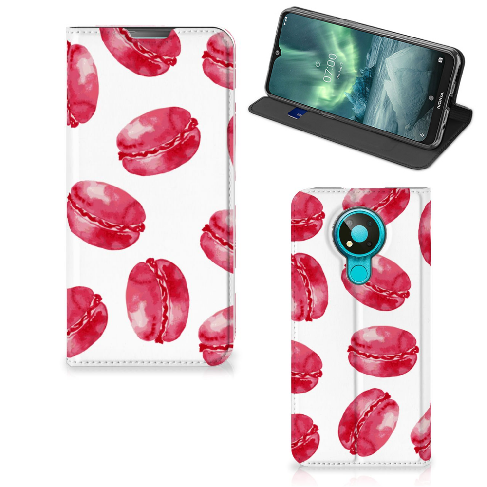 Nokia 3.4 Flip Style Cover Pink Macarons - B2C Telecom