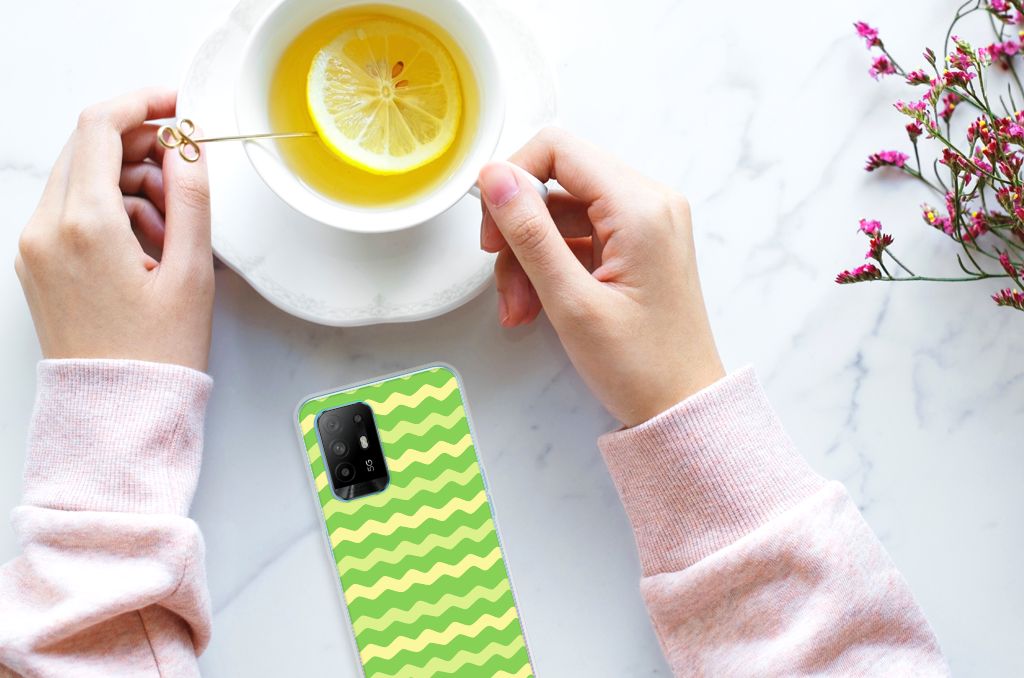 OPPO A94 5G | Reno5 Z TPU bumper Waves Green B2C Telecom
