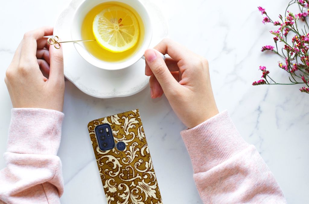 Telefoon Hoesje Motorola Moto G60s Barok Goud - B2C Telecom