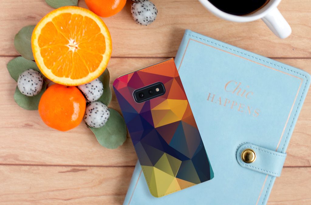 Samsung Galaxy S10e Stand Case Polygon Color