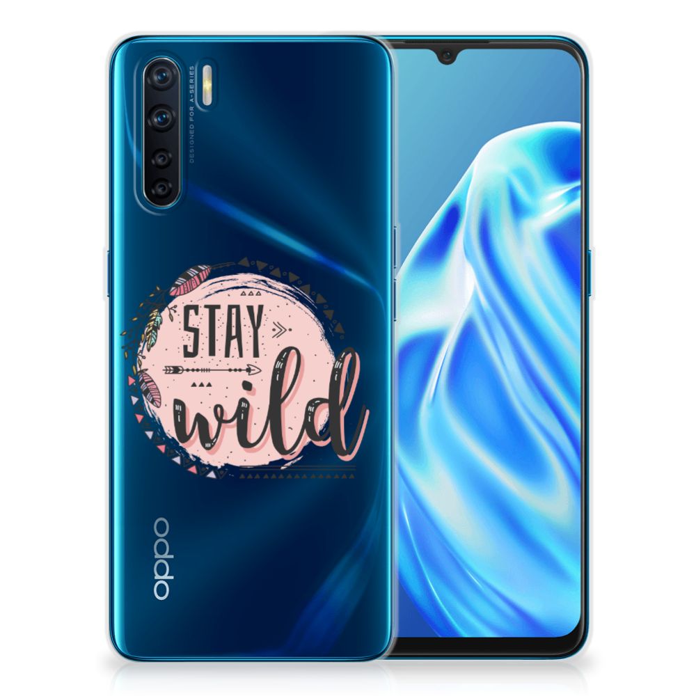 OPPO A91 Telefoonhoesje met Naam Boho Stay Wild B2C Telecom