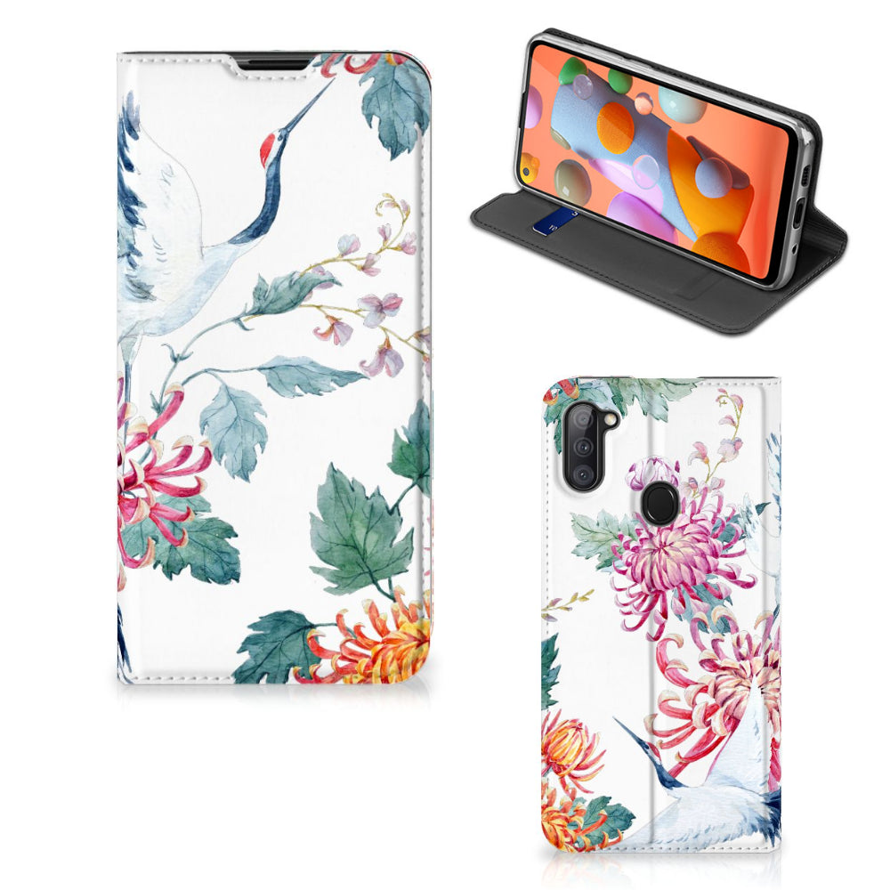 Samsung Galaxy M11 | A11 Hoesje maken Bird Flowers
