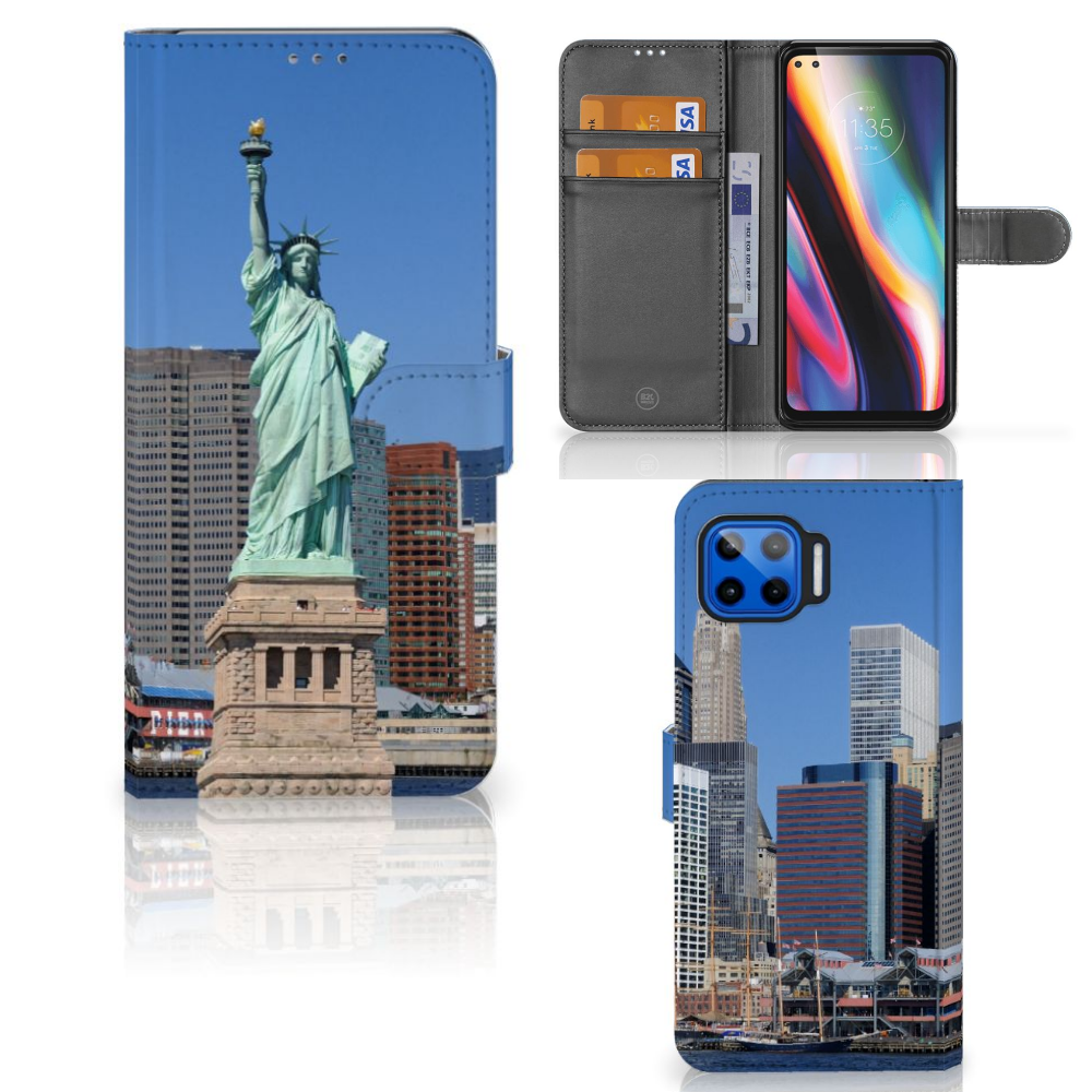 Motorola Moto G 5G Plus Flip Cover Vrijheidsbeeld