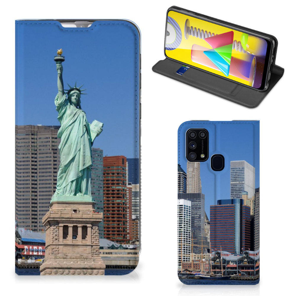 Samsung Galaxy M31 Book Cover Vrijheidsbeeld - B2C Telecom
