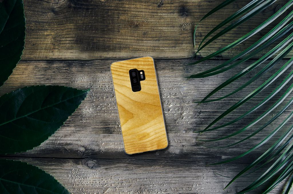 Samsung Galaxy S9 Plus Bumper Hoesje Licht Hout
