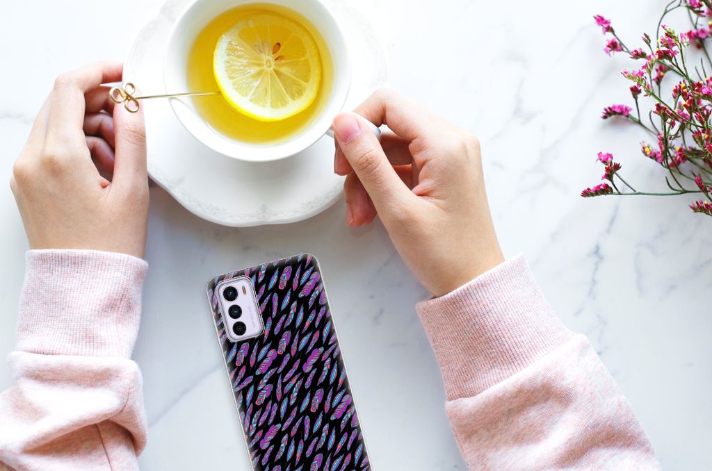 Motorola Moto G42 TPU bumper Feathers Color
