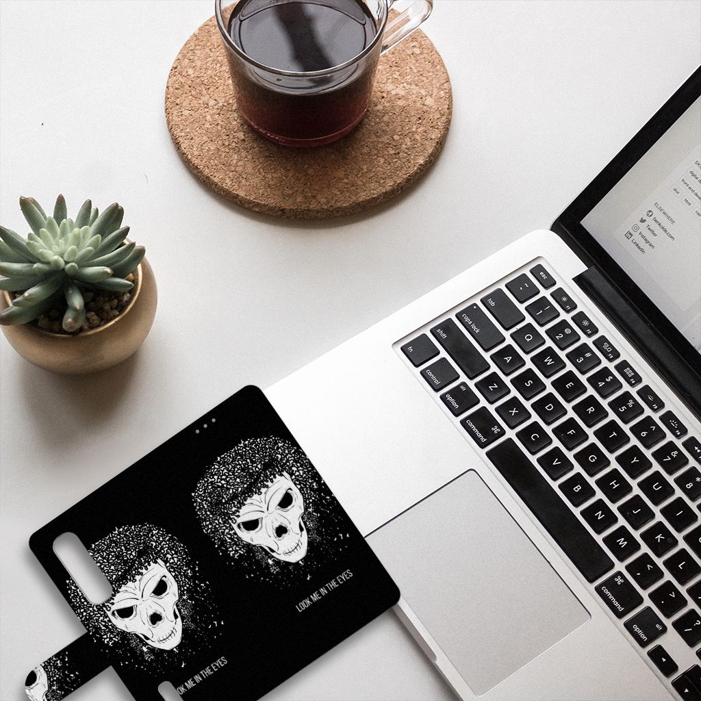 Telefoonhoesje met Naam OPPO Find X2 Pro Skull Hair