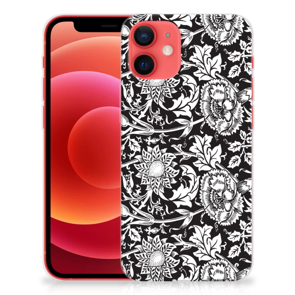 iPhone 12 Mini TPU Case Black Flowers B2C Telecom