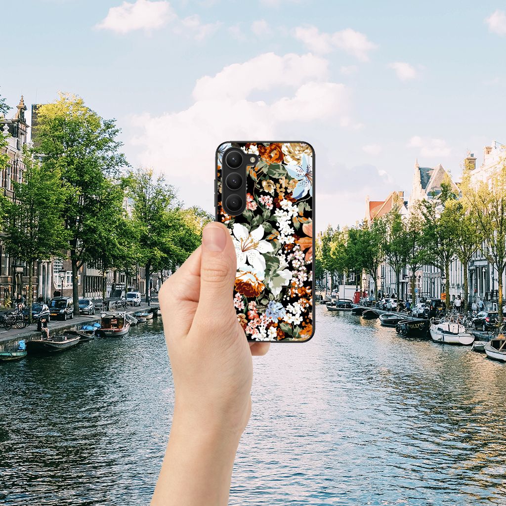 Bloemen Hoesje voor Samsung Galaxy S23 Dark Flowers B2C Telecom