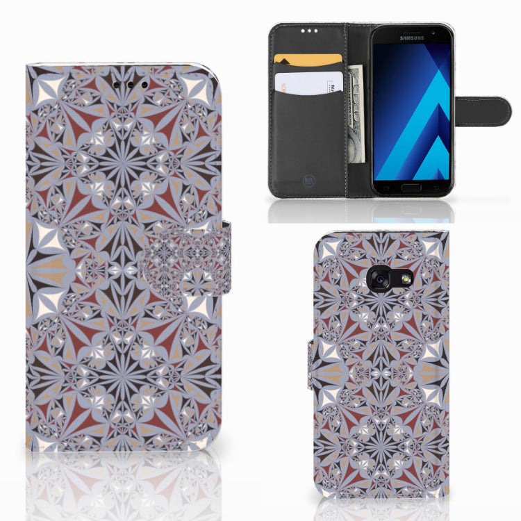 Samsung Galaxy A5 2017 Bookcase Flower Tiles