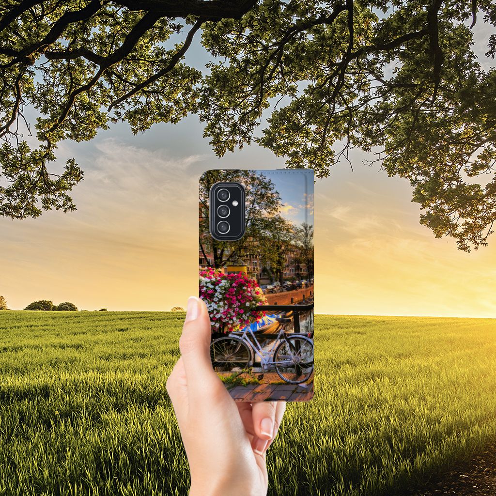 Samsung Galaxy M52 Book Cover Amsterdamse Grachten - B2C Telecom