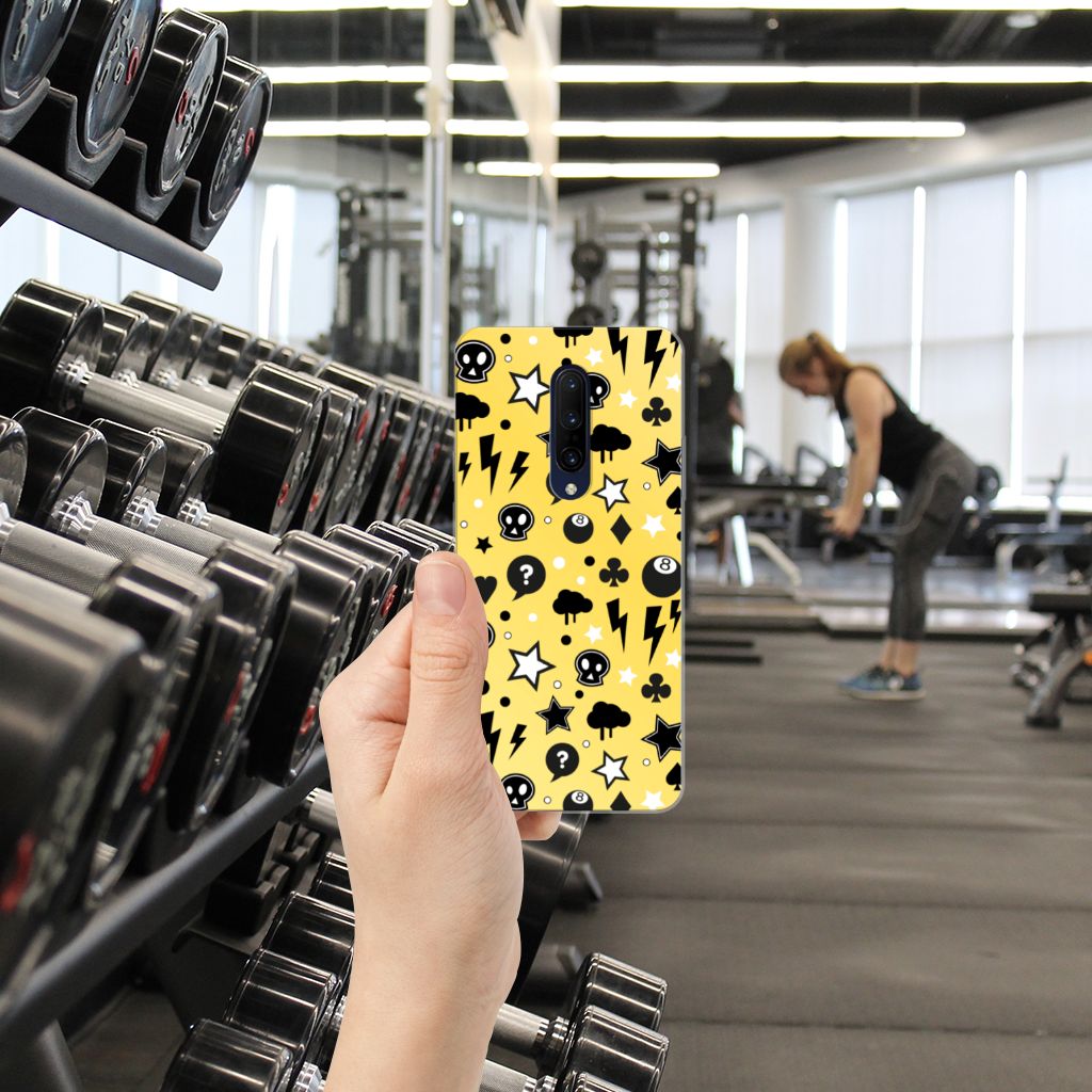 Silicone Back Case OnePlus 7 Pro Punk Geel