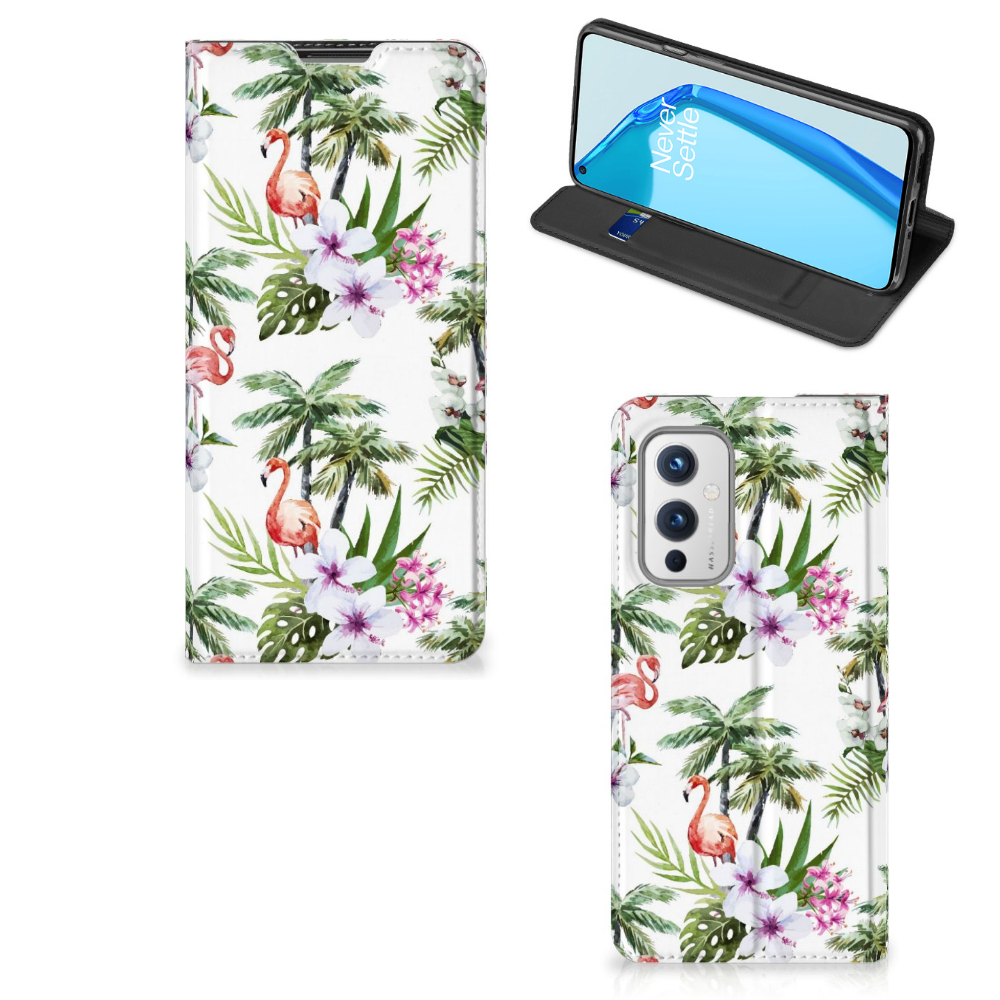 OnePlus 9 Hoesje maken Flamingo Palms - B2C Telecom