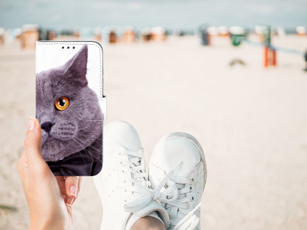 Honor 10 Lite Telefoonhoesje met Pasjes Kat