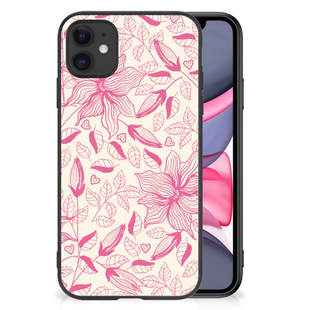 iPhone 11 Bloemen Hoesje Pink Flowers