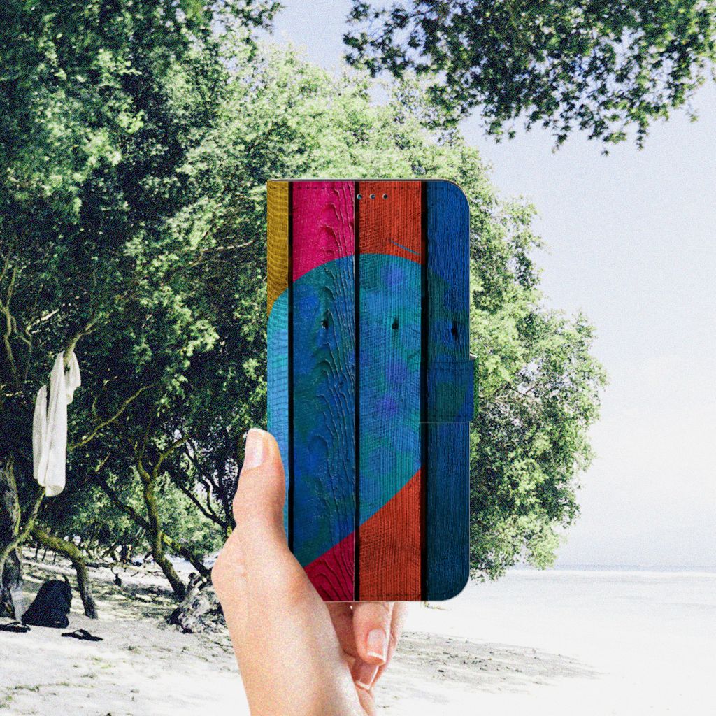 Nokia G50 Book Style Case Wood Heart - Cadeau voor je Vriend