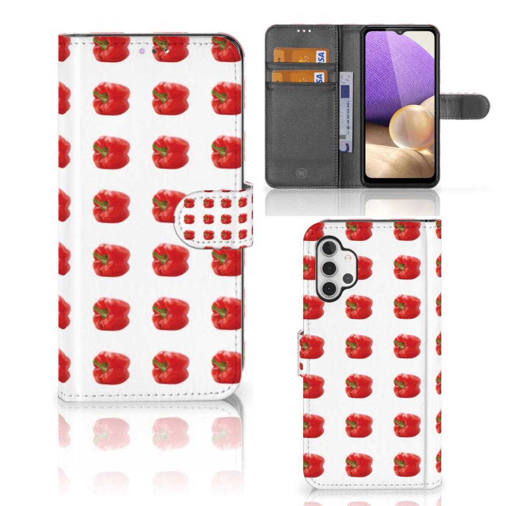 Samsung Galaxy A32 4G Book Cover Paprika Red