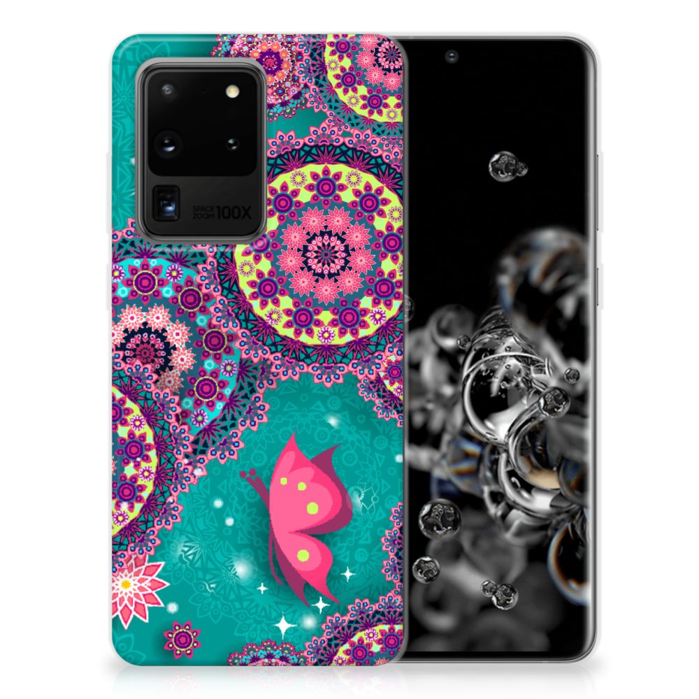 Samsung Galaxy S20 Ultra Hoesje maken Cirkels en Vlinders B2C Telecom