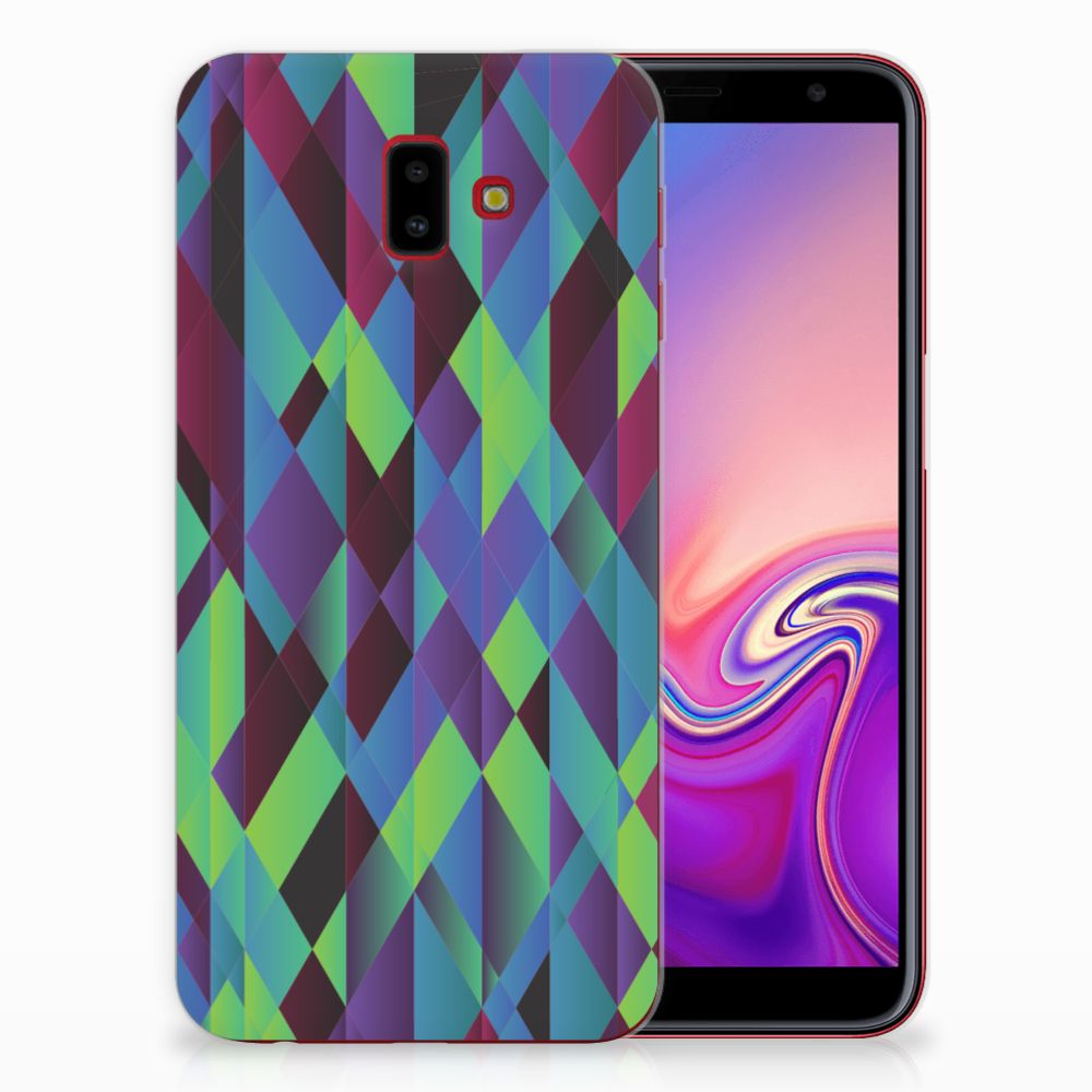Samsung Galaxy J6 Plus (2018) TPU Hoesje Abstract Green Blue
