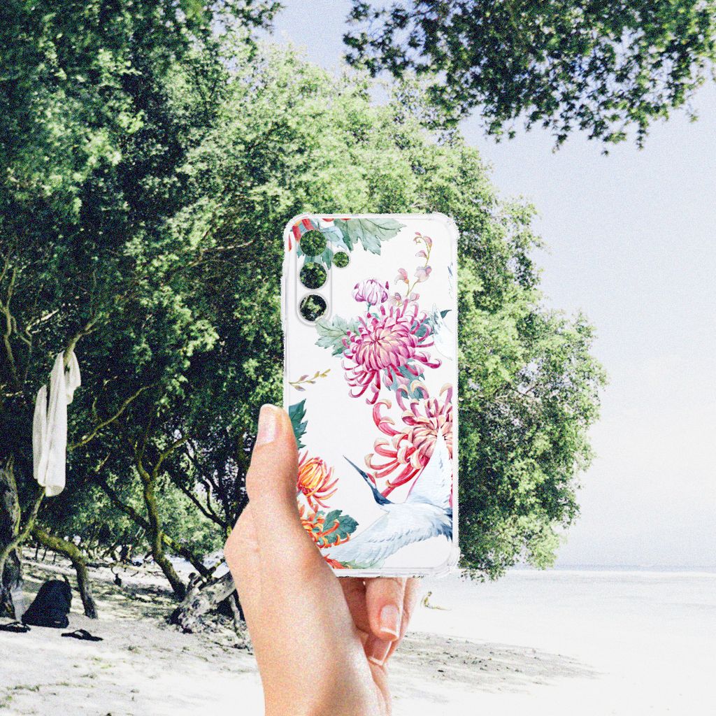 Samsung Galaxy A15 Case Anti-shock Bird Flowers B2C Telecom