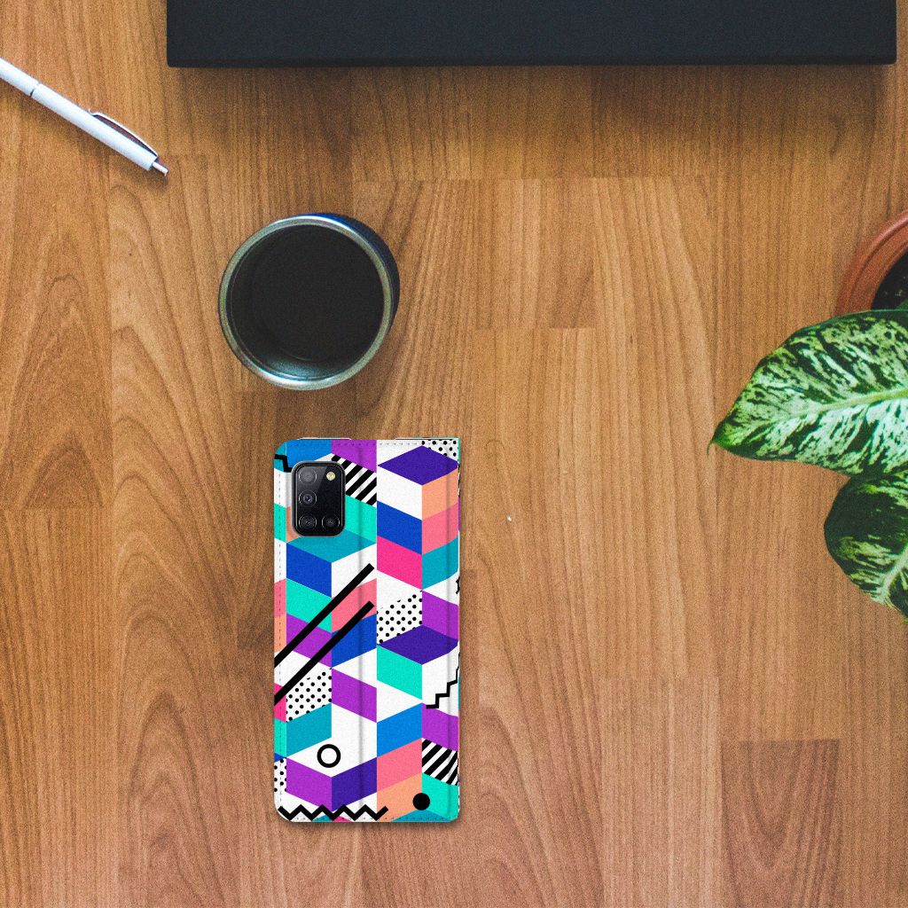 Samsung Galaxy A31 Stand Case Blokken Kleurrijk - B2C Telecom