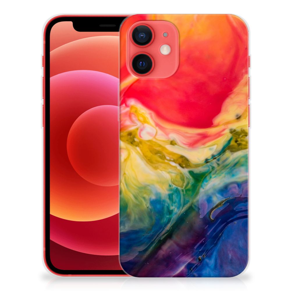 Hoesje maken iPhone 12 Mini Watercolor Dark