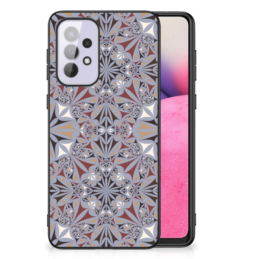 Samsung Galaxy A33 5G Marmeren Print Telefoonhoesje Flower Tiles B2C Telecom